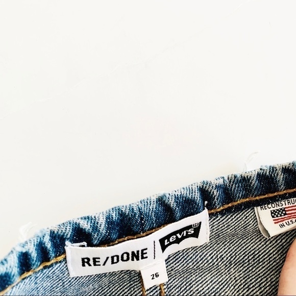 Re/done Levi’s | Zip Front Denim Mini Skirt 26 - Picture 4 of 6
